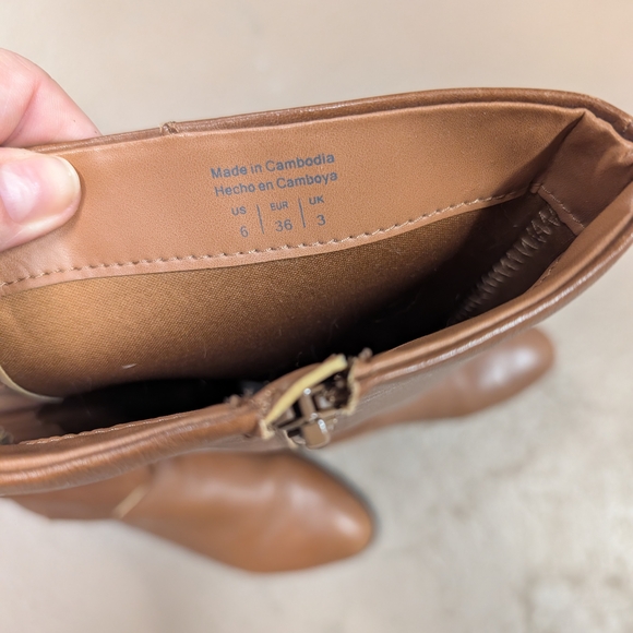 Classic Cognac Aldo Riding Boots - Size 6 - Picture 3 of 4